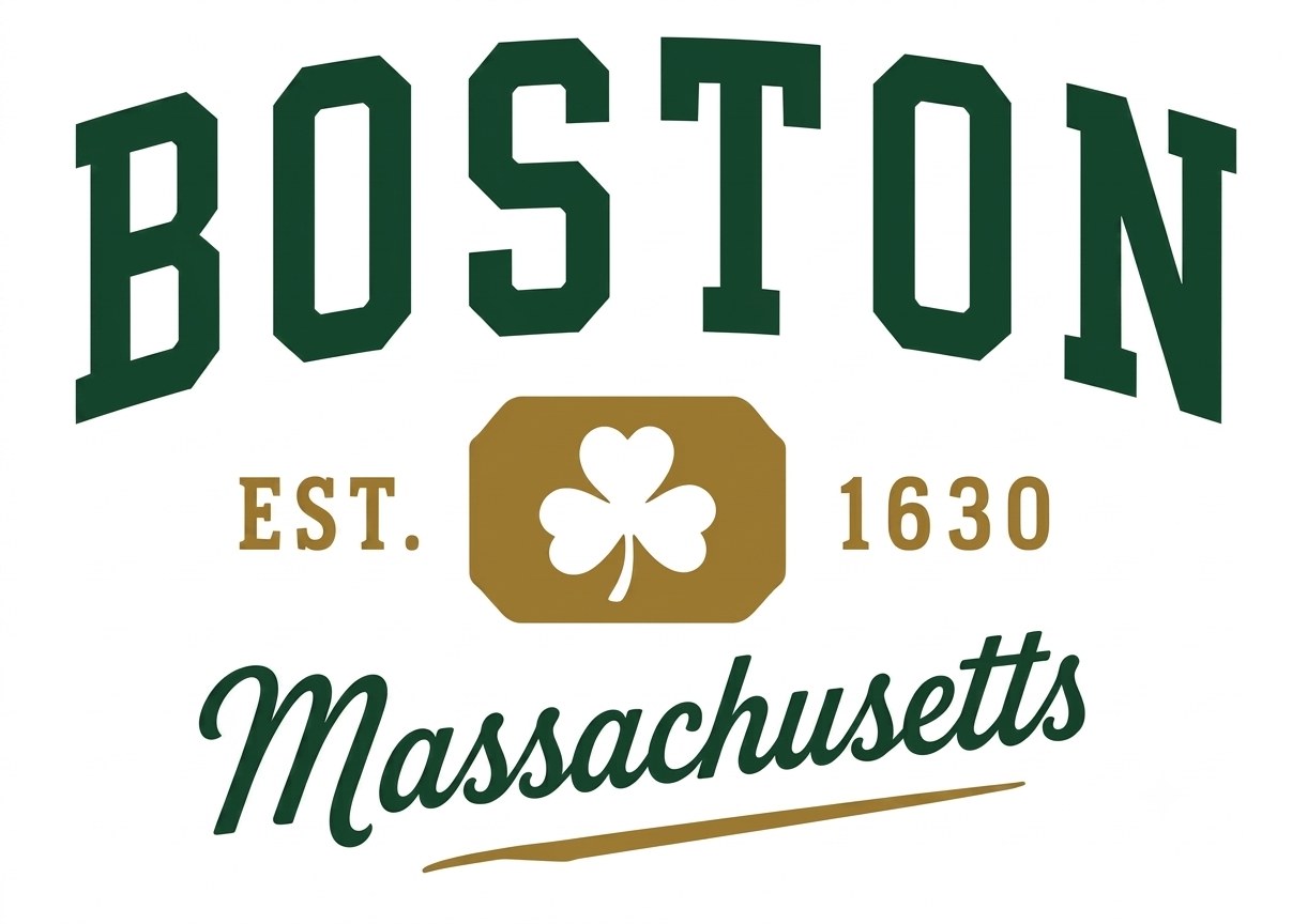 Boston Massachusetts shamrock concept