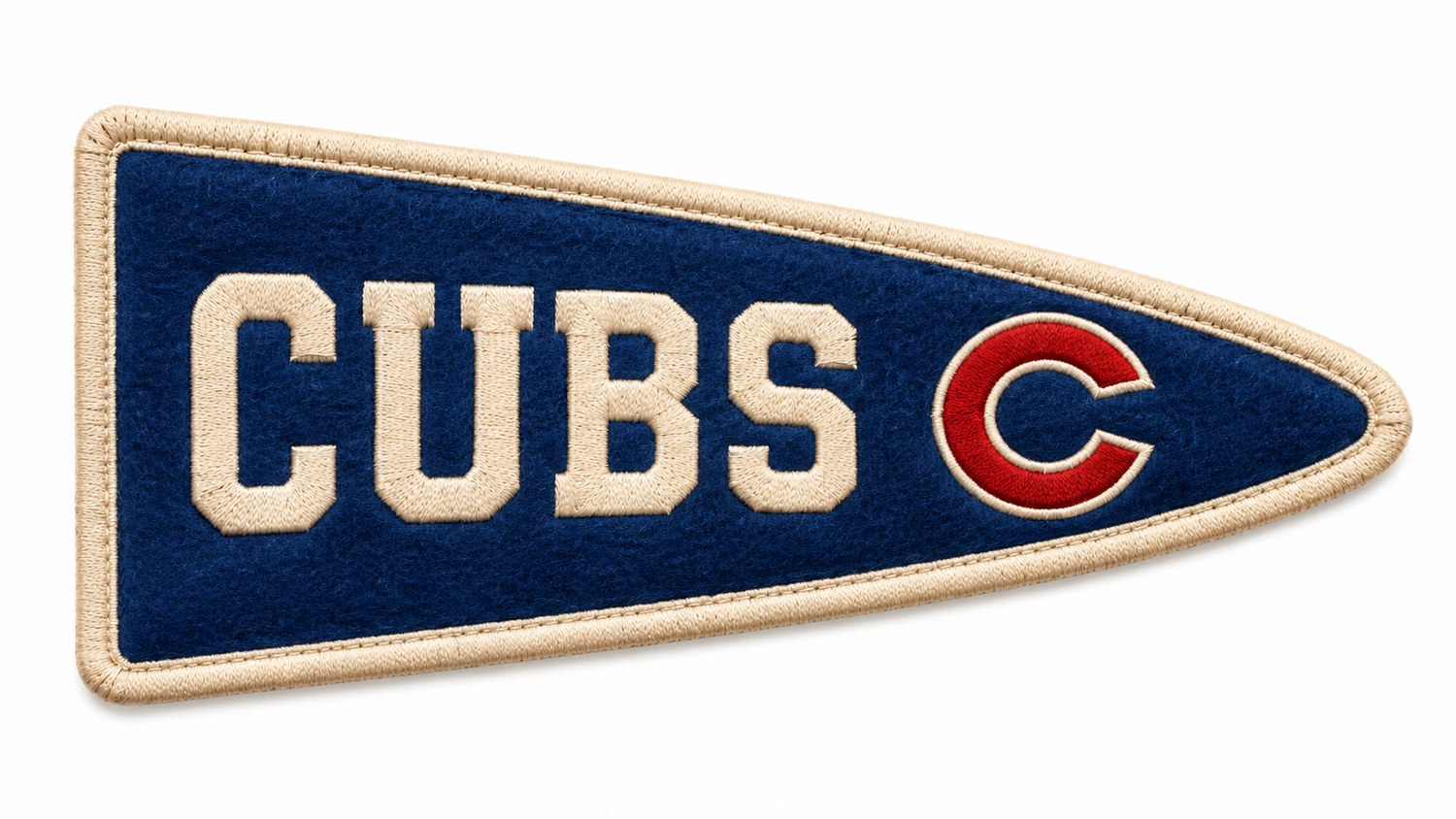 Cubs embroidered pennant patch concept