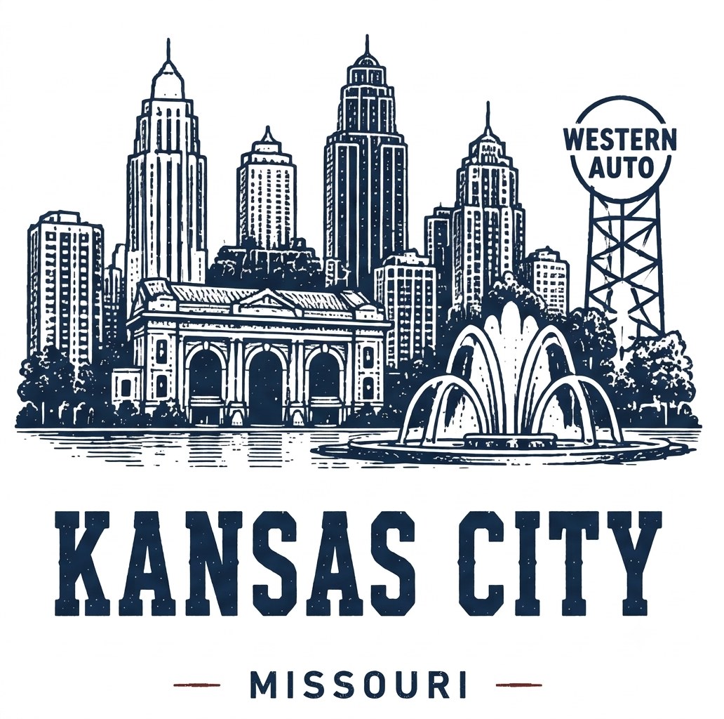 Kansas City destination skyline concept