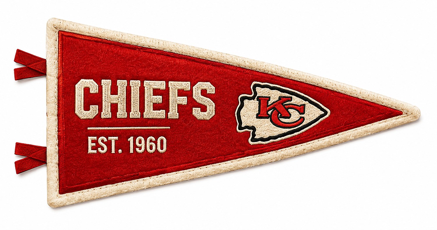 Chiefs embroidered pennant patch concept