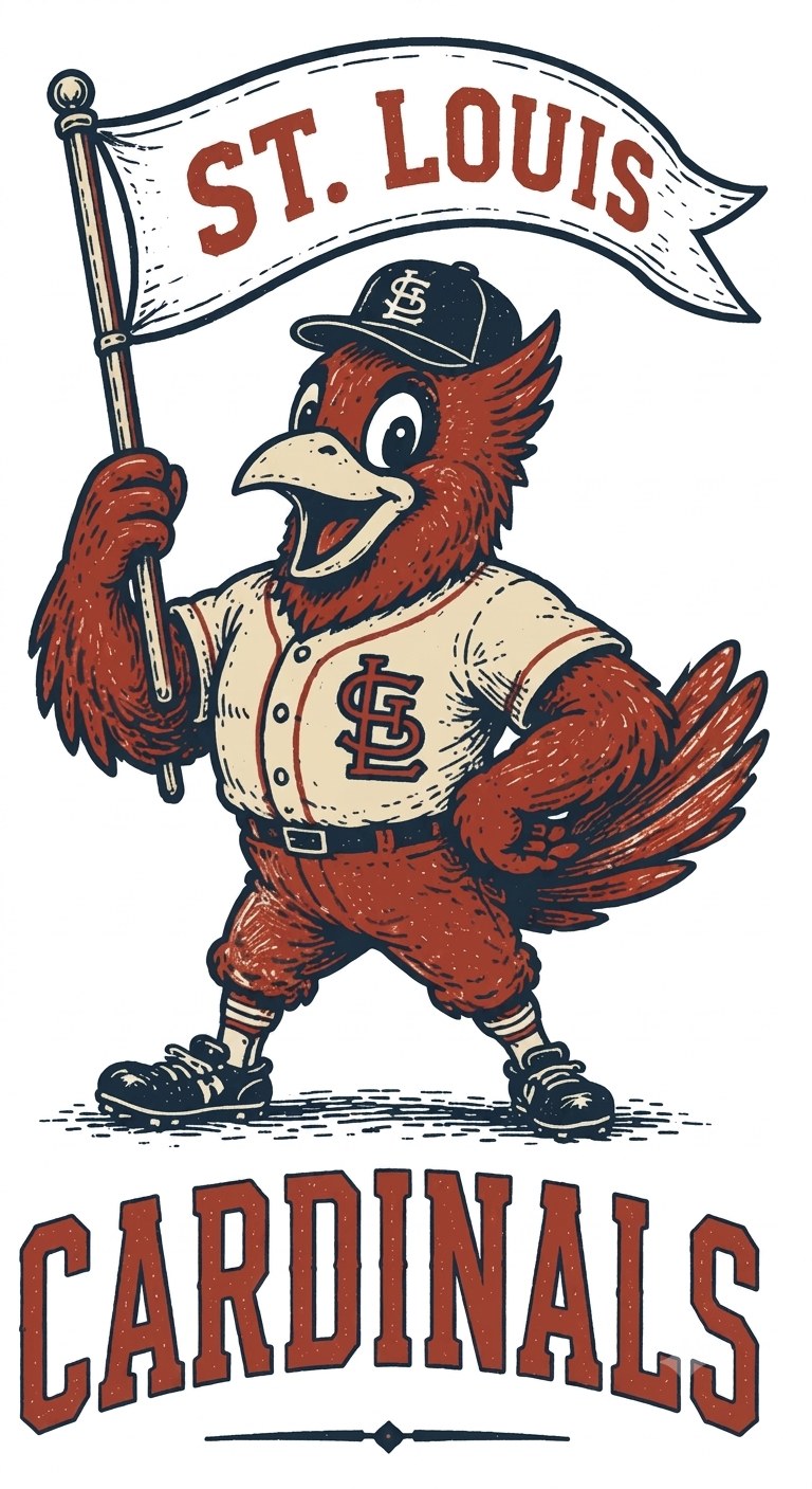 St. Louis Cardinals mascot full-body concept